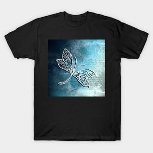 Dragonfly Graphic Art Teal, Black & White Spiritual Messengers The Dragonflies T-Shirt